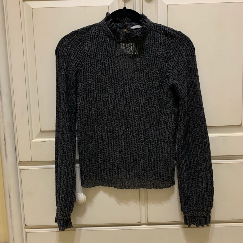 Zara frill-neck sweater top